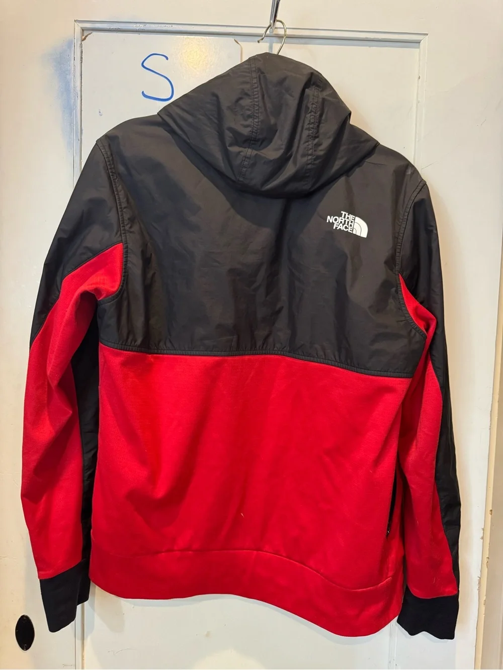 The North Face Men’s Red and Black Hooded Windbreaker